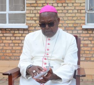 Rt Rev Callist Rubaramira delivering Christmas messege at his Residence at Rushoroza Hill in Kabale Municipality